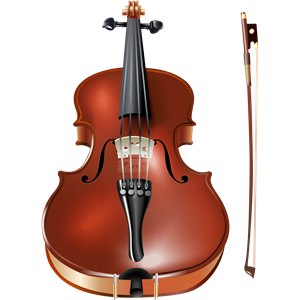 Violin and bow PNG-12809